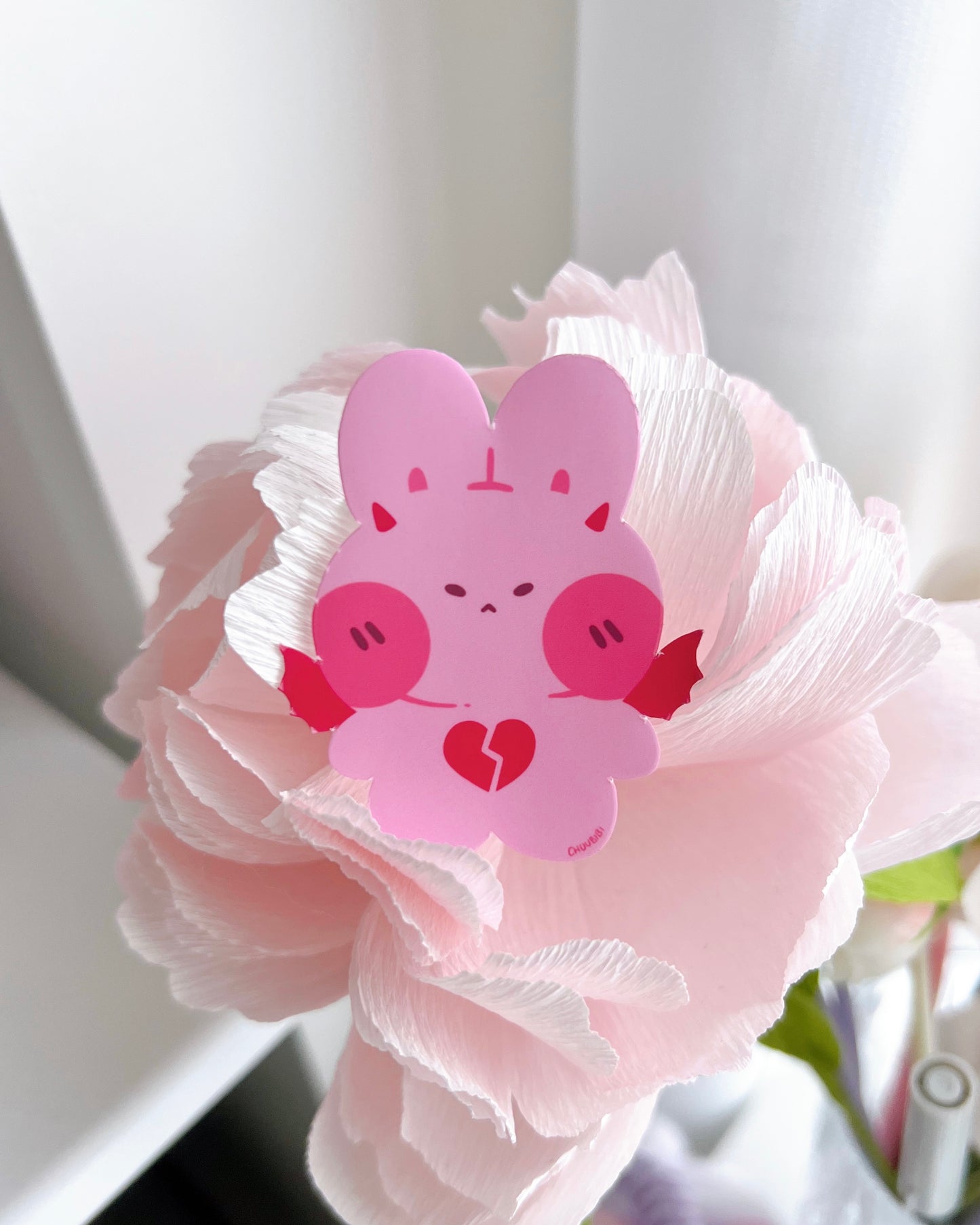 Devil Bunny Vinyl Sticker
