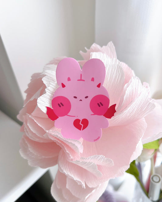 Devil Bunny Vinyl Sticker