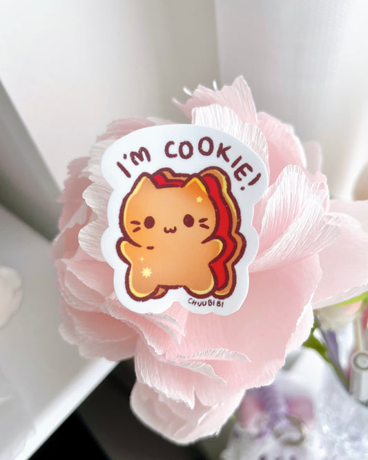 I'm Cookie! Cat Vinyl Sticker