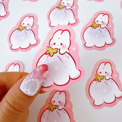 Lily of the Valley Bunny Vinyl Sticker