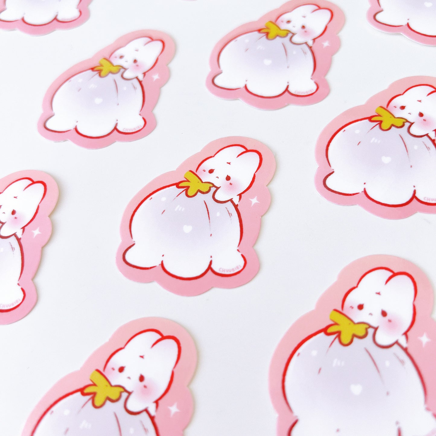 Lily of the Valley Bunny Vinyl Sticker