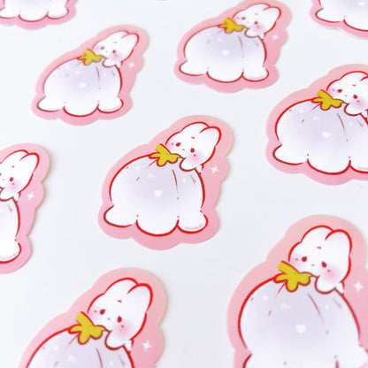 Lily of the Valley Bunny Vinyl Sticker
