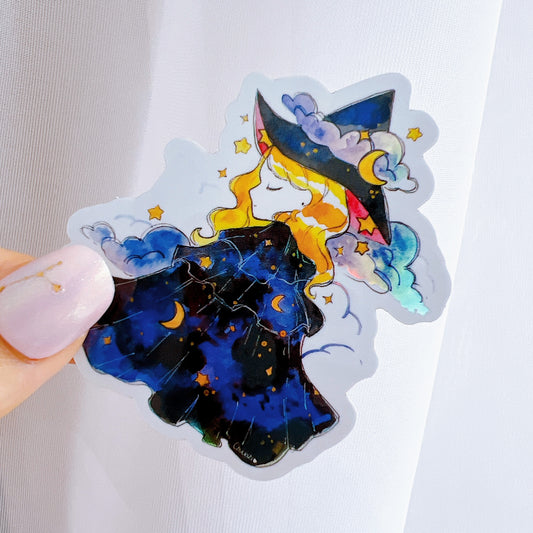 Holo Witch Vinyl Sticker