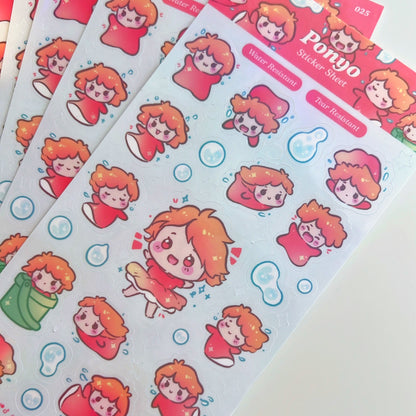 Ponyo Sticker Sheet