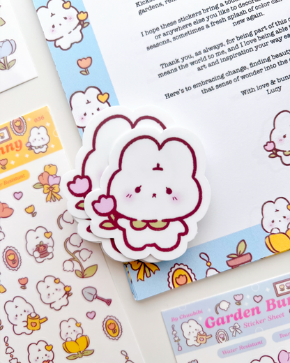 Tulip Bunny Vinyl Sticker