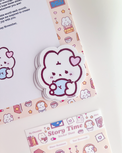 Pillow Bunny Vinyl Sticker