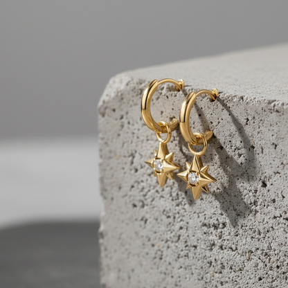 Infinity Star Drop Earrings