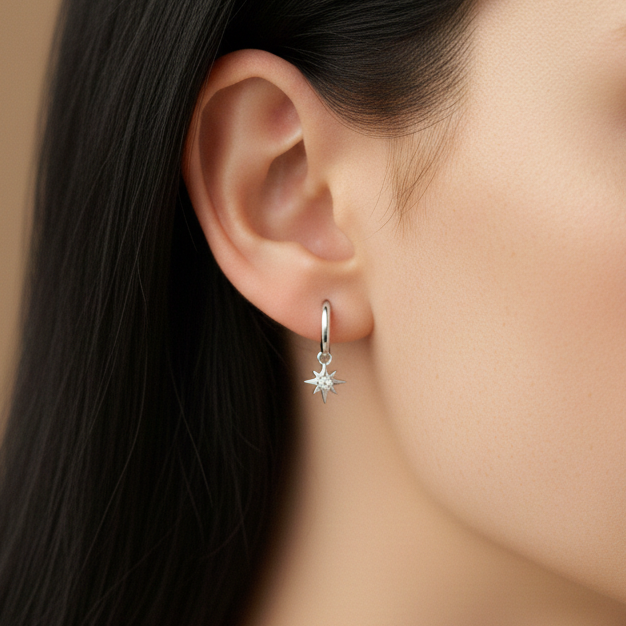 Infinity Star Drop Earrings