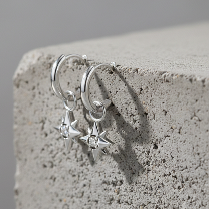 Infinity Star Drop Earrings