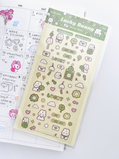 Lucky Bunny Sticker Sheet