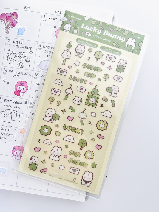 Lucky Bunny Sticker Sheet