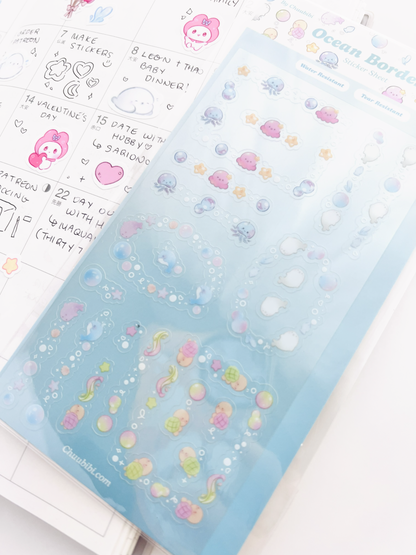 Ocean Borders Sticker Sheet