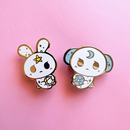 Star & Moon Enamel Pin Set