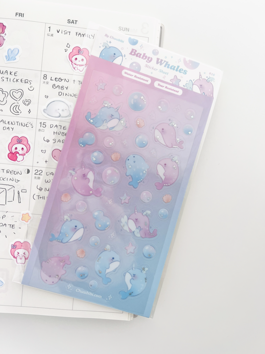 Baby Whales Sticker Sheet